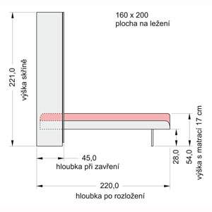 DAN - DISCOVERY II.  sklopná postel