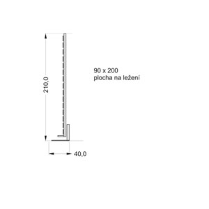 Mechanismus postel 1lůžko / s 30-ti lamelovým roštem v kaučukových naklápěcích pouzdrech + 7 výztuh pro nastavení tvrdosti lamel /